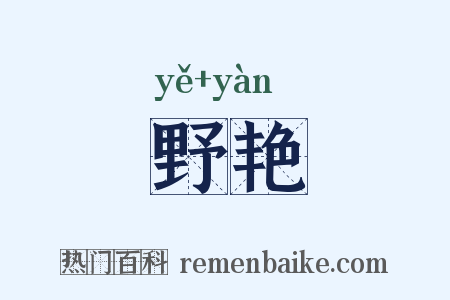 野艳是什么意思的图片